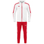 Trainingsanzug Polyester Power mit Kapuze weissrot