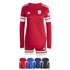 14er Set Squadra 25 Langarmtrikot + Short Damen inkl. Druck-2406545