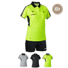 Handball 10er Salming Referee Polo Damen + Shorts